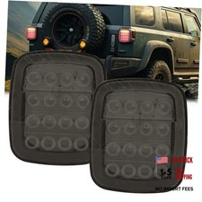 LED Rear Tail Light Replacement, Universal 16 LEDs Brake Lights Trailer black