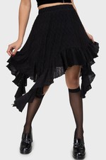Killstar Quiet Meadow Skirt Xs||S||M||L||Xl||Xxl||3Xl||4Xl Black Women New Goth