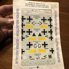 Superscale Decals 480633 1/48 Scale Fw 190 Schlachtflieger Ground Attack Aces