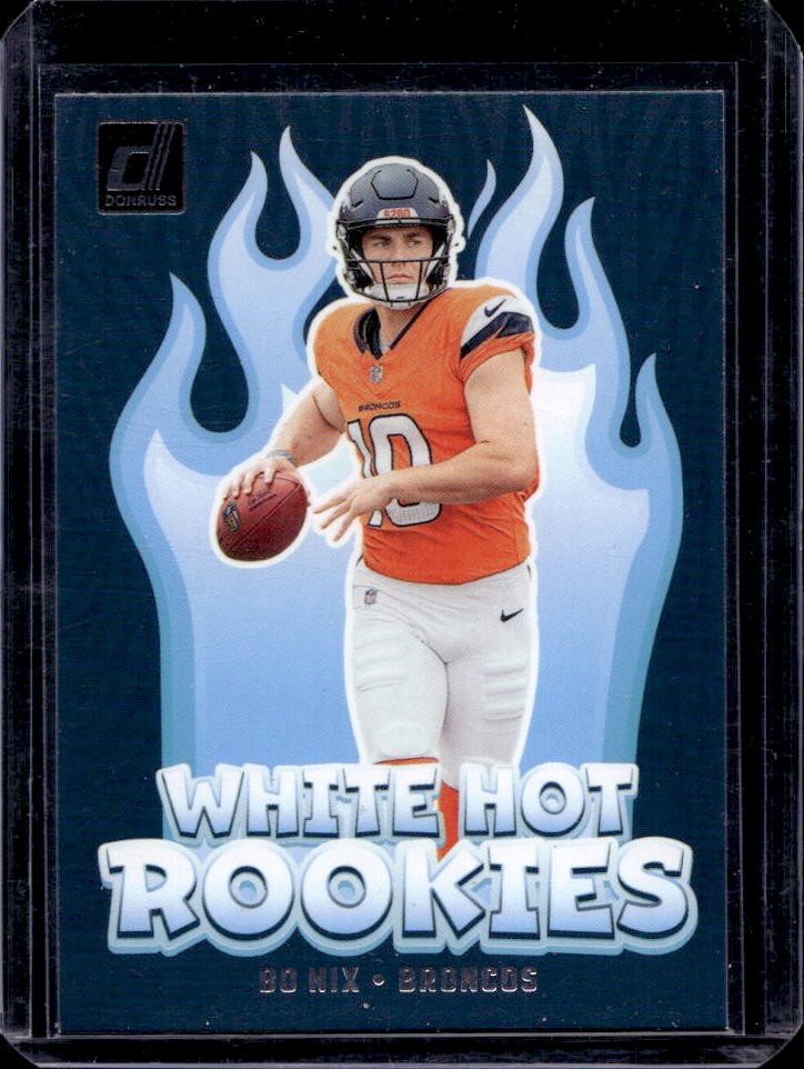 2024 Donruss Bo Nix White Hot Rookies Rookie RC #WH9 Broncos