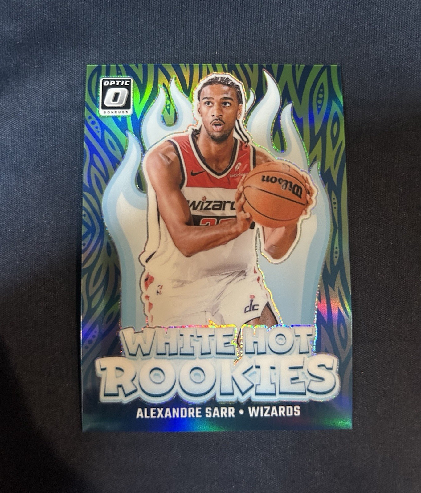 2024-25 Panini Donruss Optic White Hot Rookies Lime Green /199 Alexandre Sarr