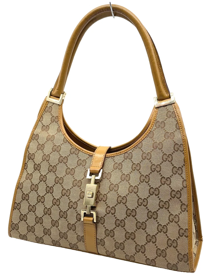 Auth GUCCI Jackie GG Canvas Leather Beige 002.1067 1705 Shoulder Bag NS110782 - Image 2 of 4