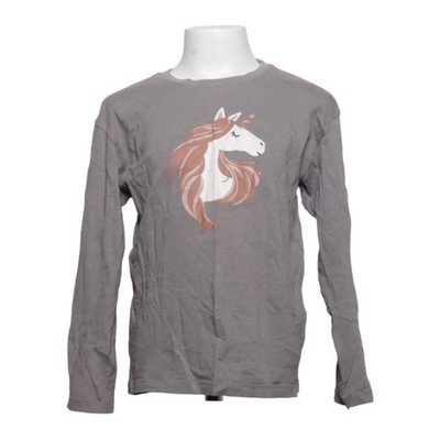 Uniqlo, Langarmshirt, Größe: 122, Grau, Baumwolle, Print, Mädchen #pYY