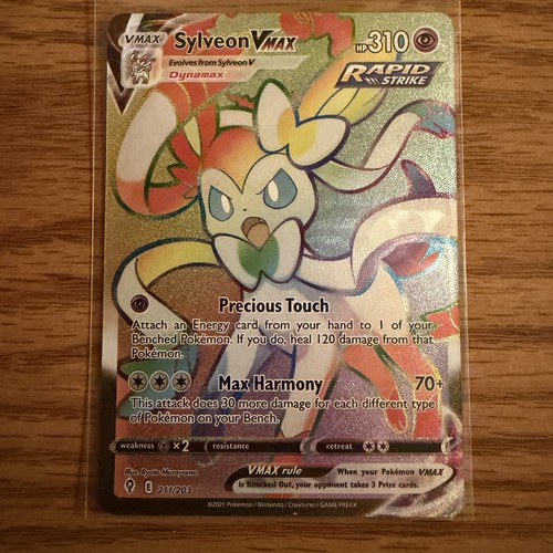 Pokemon Sylveon VMAX (Secret) SWSH07: Evolving Skies 2021 211/203 NM