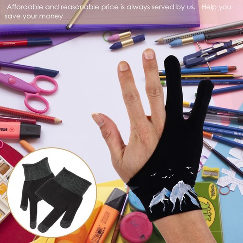 1pc Two Finger Painting Glove Artist's Drawing Gloves Two-Finger Artist Glove - Zdjęcie 9 z 12