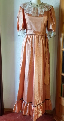 Viktorianisches Vintage Spitzen Maxikleid Karneval Damen Gr. 36 S mit Spitze - Bild 1 von 4