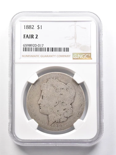 LOWBALL 1882 Morgan Silver Dollar NGC Low Ball FR2 FR-2 Fair Pocket Piece *811
