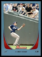 Corey Hart 2011 Bowman #181 Blue SN #/500 Milwaukee Brewers Baseball Card
