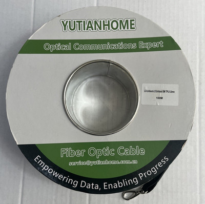 100 M OD-5mm Industrial TPU OS2 LC to LC Outdoor Armored Fiber Optic Cable