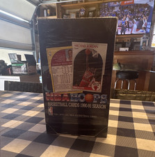 NBA Hoops 1990-91 Basketball Cards Sealed Box Michael Jordan Bird Stockton #2 