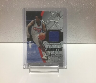2003-04 E-X Net Assets Game-Used #12 Andre Miller Jersey (Blue) - NM-MT gmoney