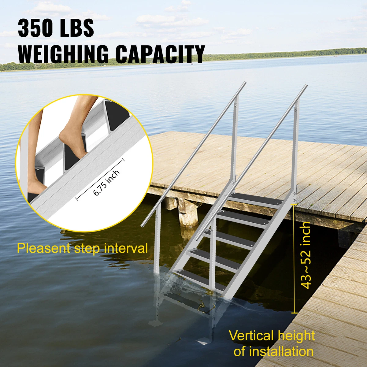 Removable cheap dock ladder