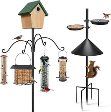 93Inch Bird Feeding Station,Heavy Duty Bird Feeder Pole House Stand Mount Kit wi