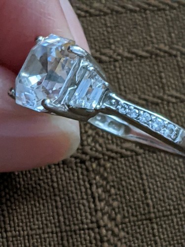 Beautiful 925 Sterling Silver Cubic Zirconia ring beautiful size 5.5 - 第 1/12 張圖片