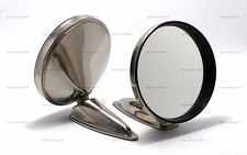 Pair Of 5 Durant Stainless Steel Mirror Reproduction Porsche 356 911 912