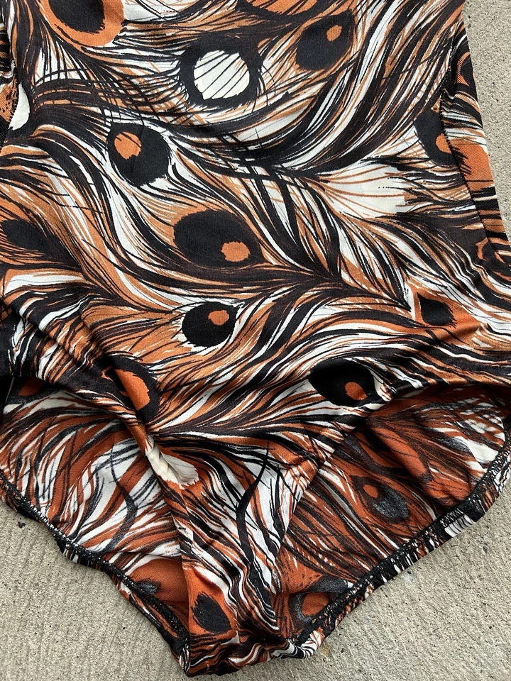 Traje de baño Jantzen vintage años 50 60 pieza rayas tigre abstracto Foto 2 de 4