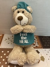 First  Main Feel The Heal Get Better Teddy Bear w/ Hospital scrubs Nurse Doctor