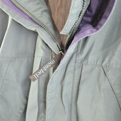Mont Bell Rain Jacket Mens XL Green Vintage 90s Seam Sealed Gore Waterproof - Picture 8 of 12