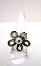 Beautiful Petal Flower 925 Sterling Silver adjustable Ring 6.5 - 1" Flower
