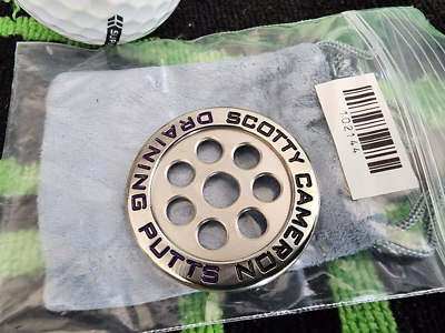 Rare Scotty Cameron Draining Putts Round Ball Marker Putter Coin