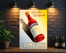 Vintage Campari “Il Più Fino degli Aperitivi” Heavy Metal Sign