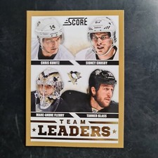 2013-14 Score Gold 573 Marc-Andre Fleury/Chris Kunitz/Sidney Crosby/Tanner Glass