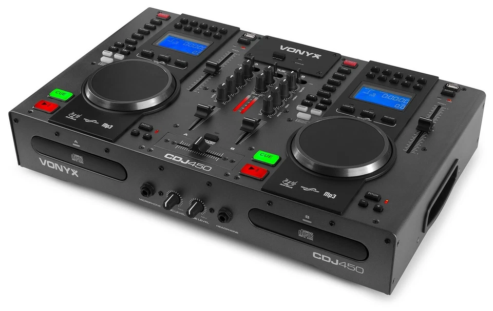 VONYX "CDJ450" Doppel MP3 CD Bluetooth USB Workstation Mixer Player DJ Konsole - Bild 2 von 4
