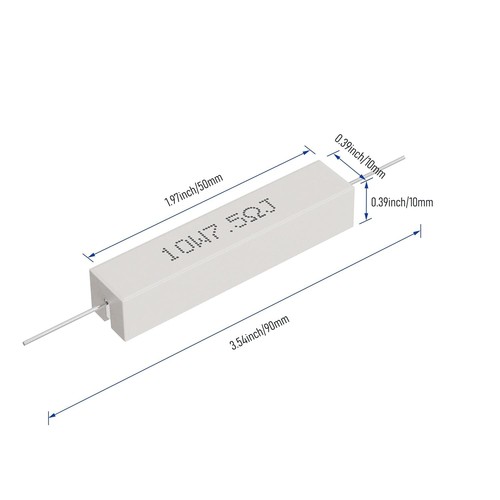 10W 7,5Ω 5% drahtgewickelter Keramik Leistungswiderstand Axial Leitung schwer entflammbar - Bild 2 von 5