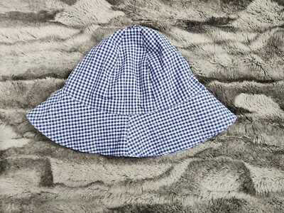 Ralph Lauren Bucket Hat Blue Micro Check Kids Size S/M Blue Label