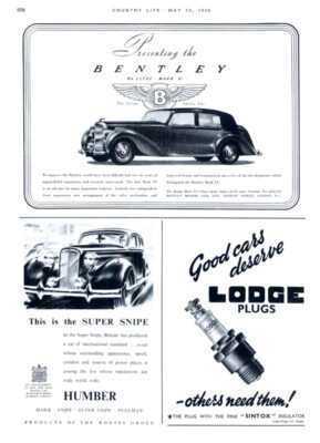 Presenting the Bentley 4 1/4-litre Mark VI ad 1946