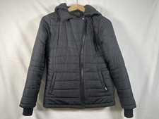 Vans Black Puffer Full Zip Jacket With Hood Women's Size S 24-0029