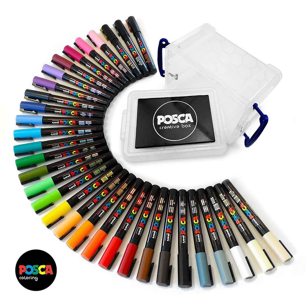 uni POSCA PC-1M 0.7mm Water-Based Paint Marker Extra Fine Point Set of 12  JAPAN