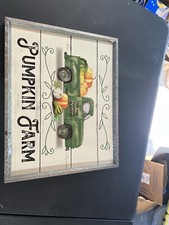 Pumpkin Farm Sign 14”x18” Sign With Aluminum Frame