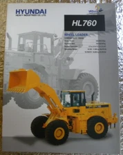 Factory  Hyundai HL760 Wheel Loader Dealership Spec Brochure 10 pages