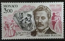 Monaco Timbre N°1390 Les Arts Giacomo Puccini / NEUF** / 1983