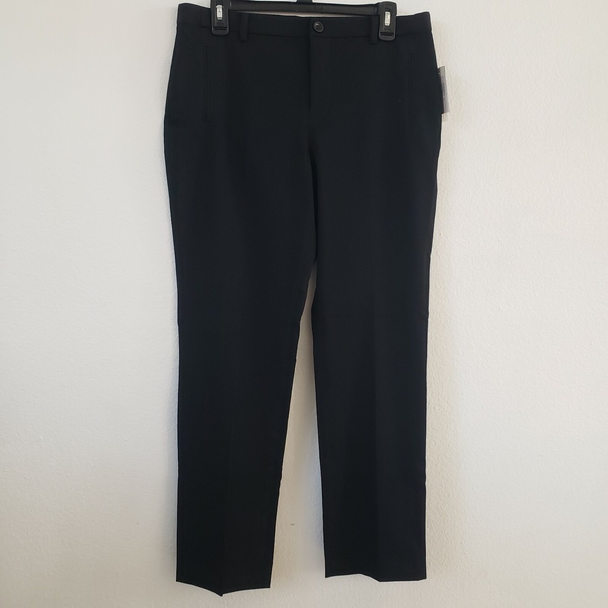 NYDJ Womens Straight Trousers Size 10P Black Career Dress Pants - Main Image