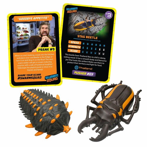 SWARM SQUAD STAG & TRILOBITE BEETLE elektronische motorisierte Action Bugs Streichkarten - Bild 2 von 3