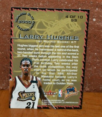 BASKETBALL CARD FLEER ULTRA SLAM SHOW LARRY HUGHES GOLDEN STATE 