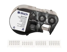 Brady M4-131-498 Repositionable Vinyl Cloth Wire Labels 0.5" x 1" Black on White