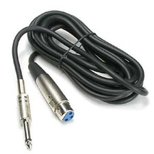 2 Pack 15 feet XLR 3Pin Female to 1/4 Mono Shielded Microphone Mic Cable
