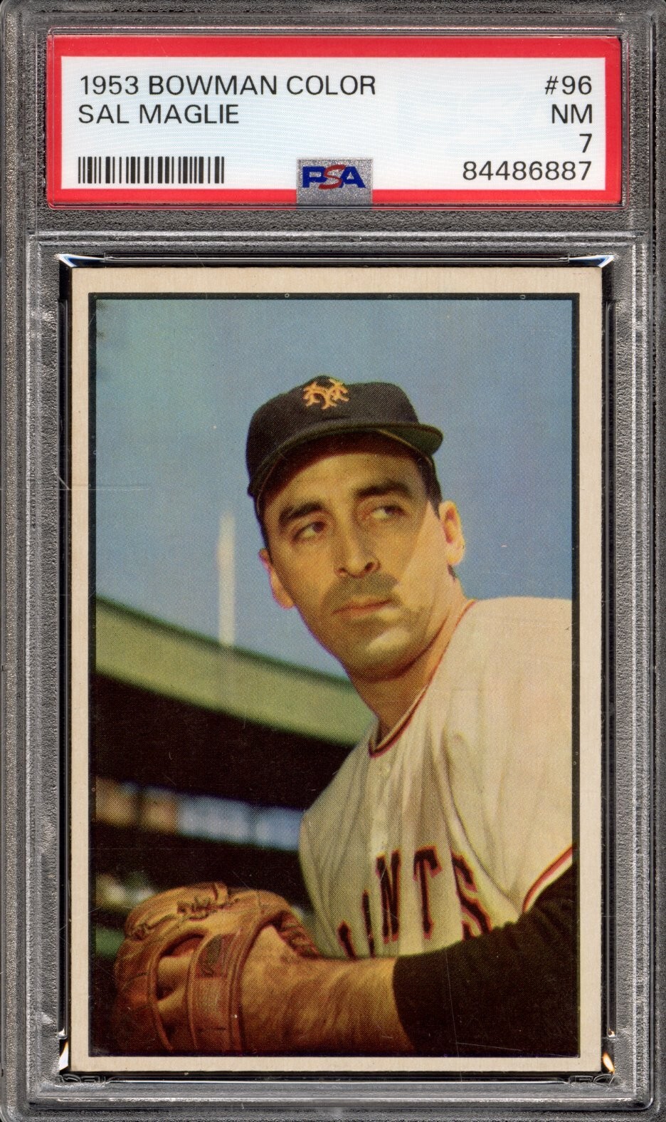 1953 Bowman Color #96 Sal Maglie PSA NM 7 - New York Giants - VSCARDS