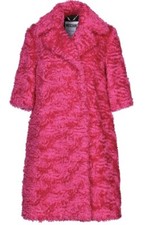 Bnwt Moschino Couture Teddy Coat Jacket Uk 10 Fuscia Faux Fur Mohair £950