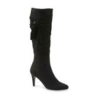 Jaclyn Smith Women's Black Tisdale Knee-High Faux Suede Fashion Boots