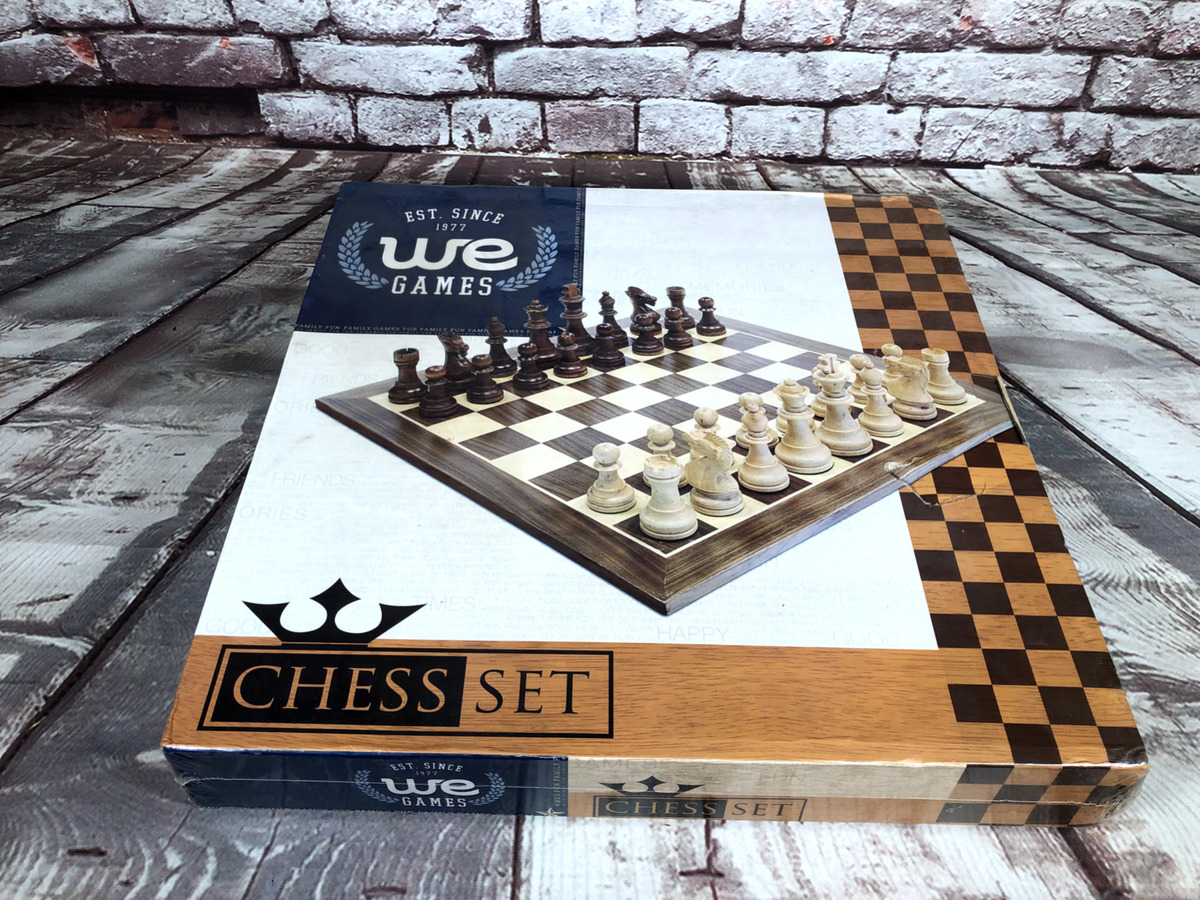 WE Games Traditional Staunton Wood Chess Set - 14.75 inch Board with 3.75  inch King