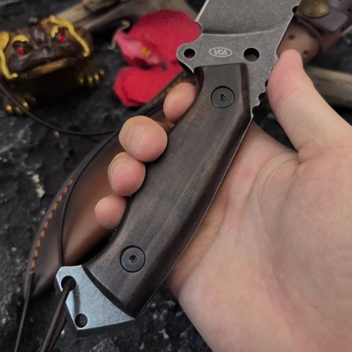 Fixed Blade Hunting Knife Hand Forged High Hardness Camping Survival Knives - Picture 4 of 8