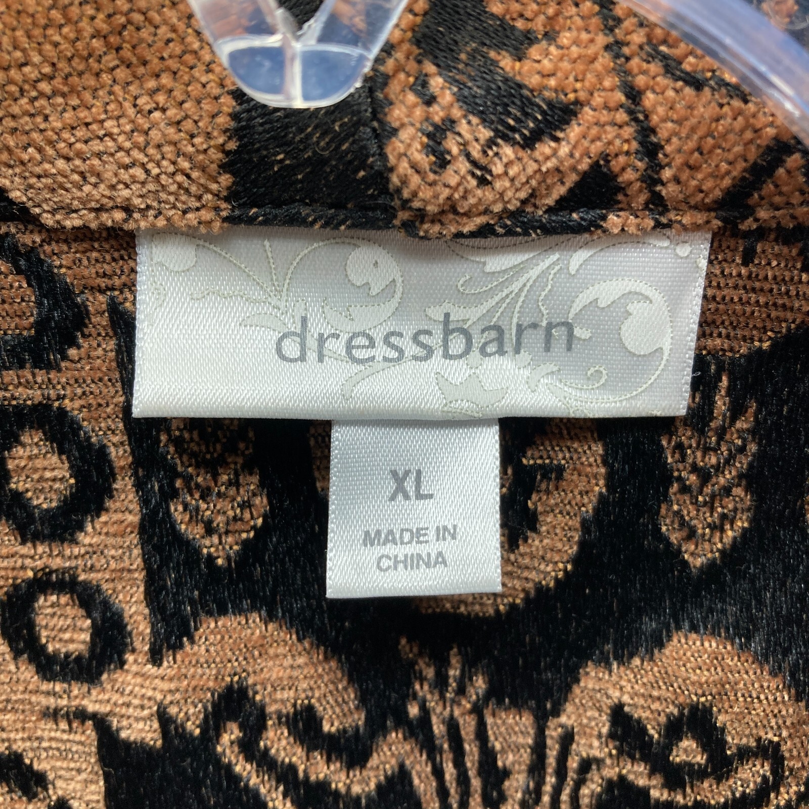 Dress Barn Patterned Collared Full Zip Jacket Wom… - image 5