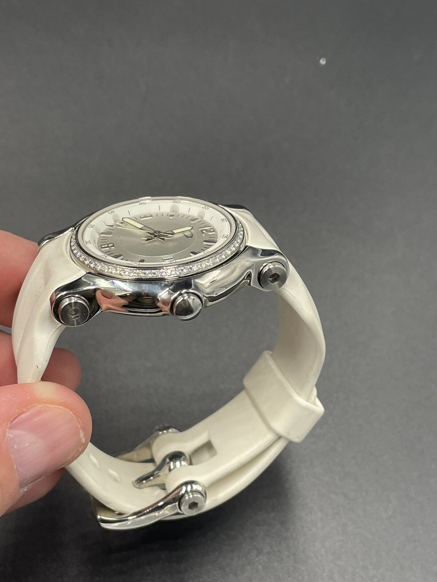 Oakley Holeshot 3-Hand Small Polished w/ Diamond Bezel White  display picture 1