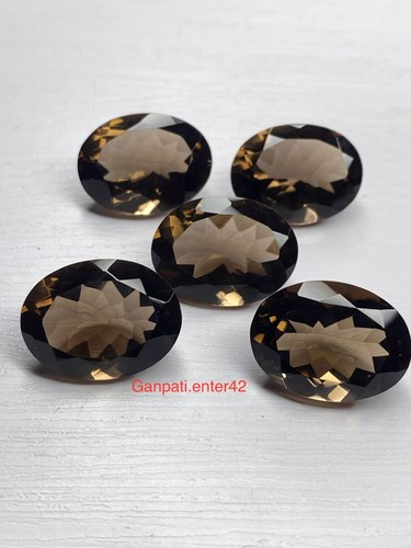 Smoky Quartz Loose Gemstone Faceted Oval Cut 20x15 MM Natural Calibrated Size E - Picture 6 of 9
