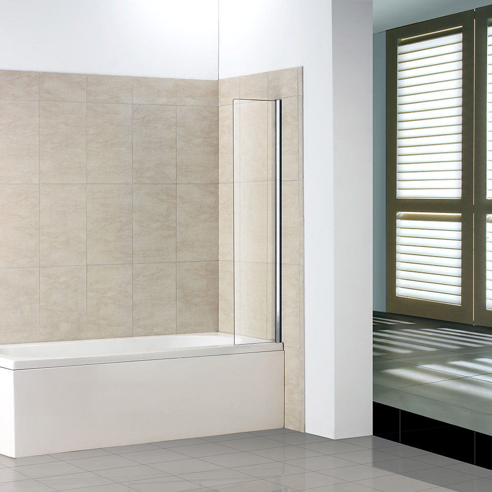 Fixed Bath Shower Screen Over Bath Square Cut 250 300 350 700