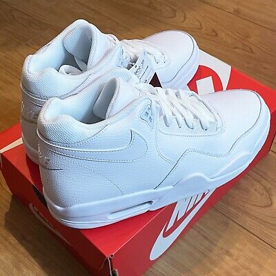 Nike Flight Legacy Mens US10.5 Triple White Leather BQ4212 Nike Flight Legacy Mens US10.5 Triple White Leather BQ4212
